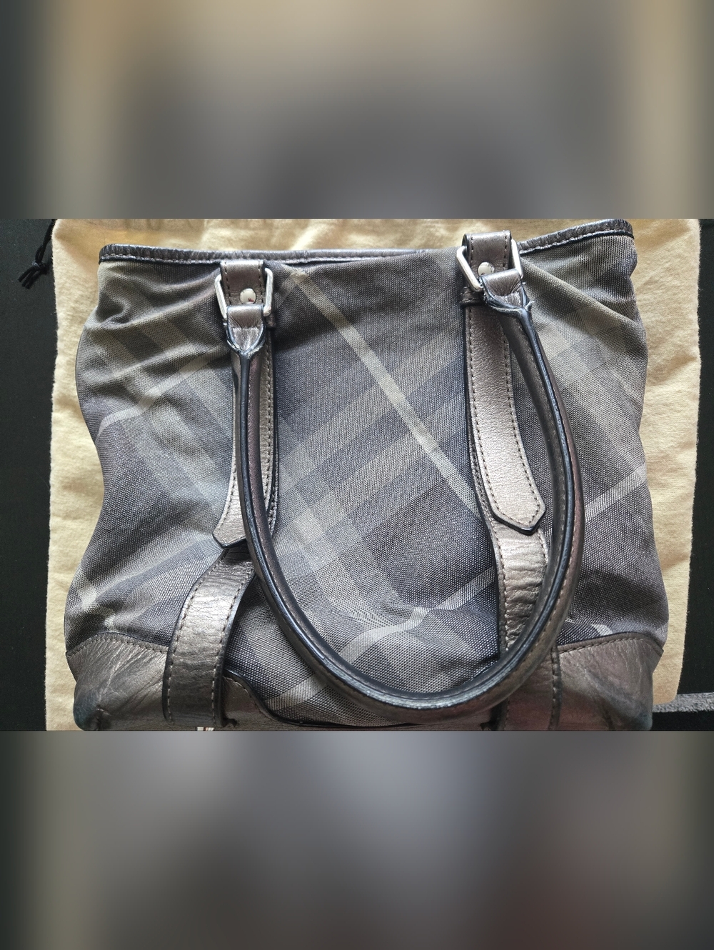 Burberry Metallic Cotton Tote